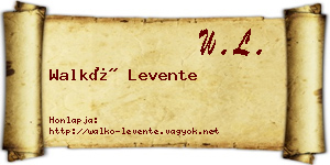 Walkó Levente névjegykártya